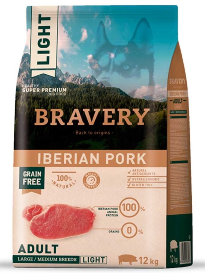 Bravery Dog Iberian Pork Large/Medium Adult, з іберійською свининою