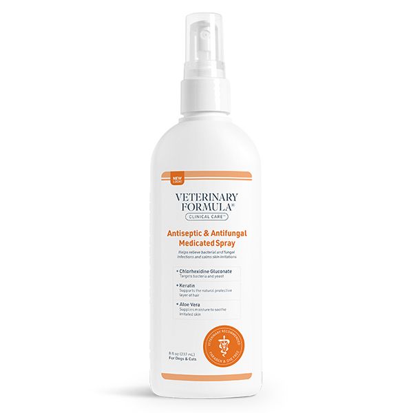 Veterinary Formula Clinical Care Antiseptic&Antifungal Medicated Spray спрей із хлоргексидином і кератином