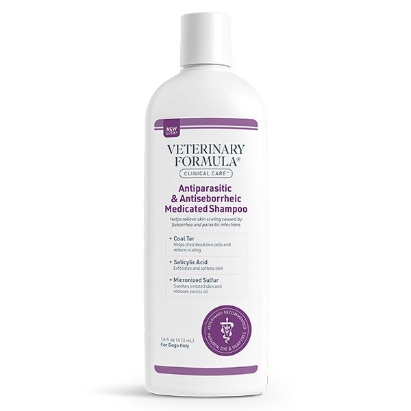 Veterinary Formula Clinical Care Antiparasitic & Antiseborrheic Medicated Shampoo Антипаразитарний та антисеборейний, з дьогтем, сіркою, саліциловою кислотою
