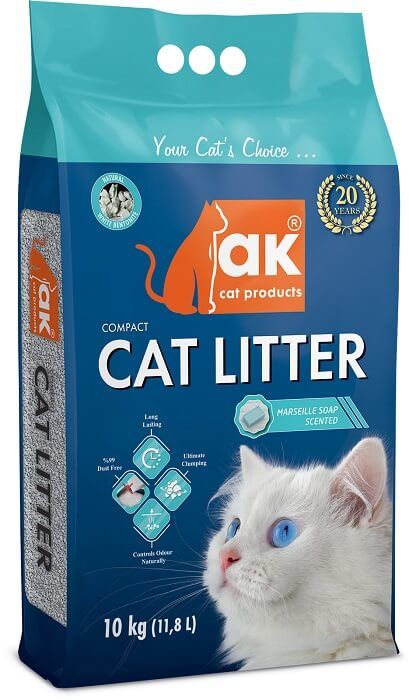 AK Cat Products Compact Cat Litter Marselle Soap бентоніт з ароматом марсельського мила