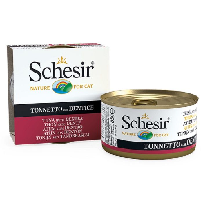 Schesir Cat Adult Tuna Dentex Wet, тунець з зубаном