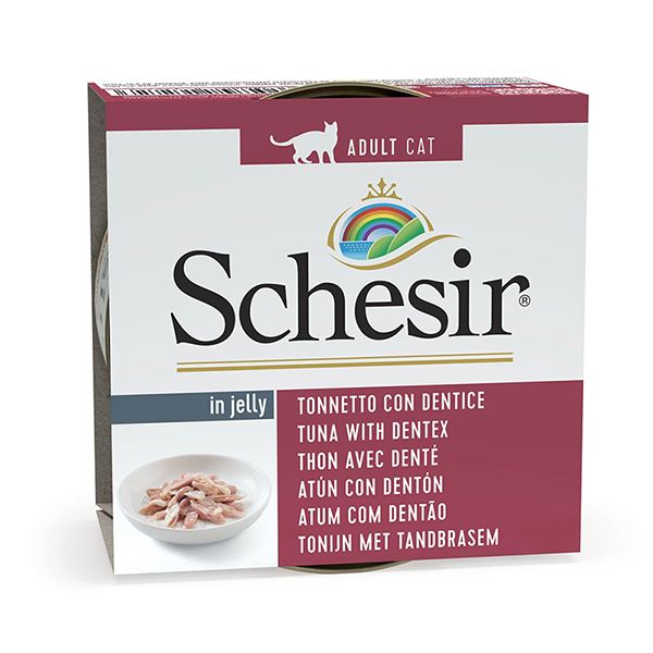 Schesir Cat Adult Tuna Dentex Wet, тунець з зубаном