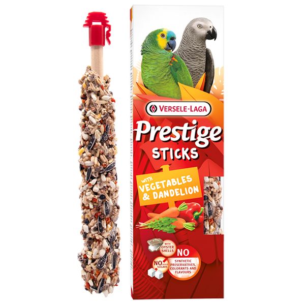 Versele-Laga Prestige Sticks Parrots Vegetables & Dandelion, Овочі та кульбаба