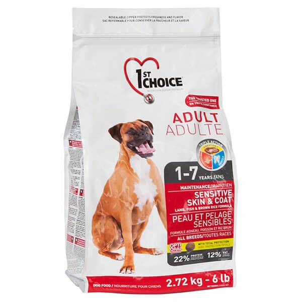 1st Choice Dog Adult Sensitive Lamb & Fish, з ягням та рибою