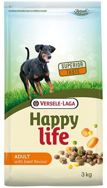 Happy Life Dog Adult All Breeds Beef, з яловичиною
