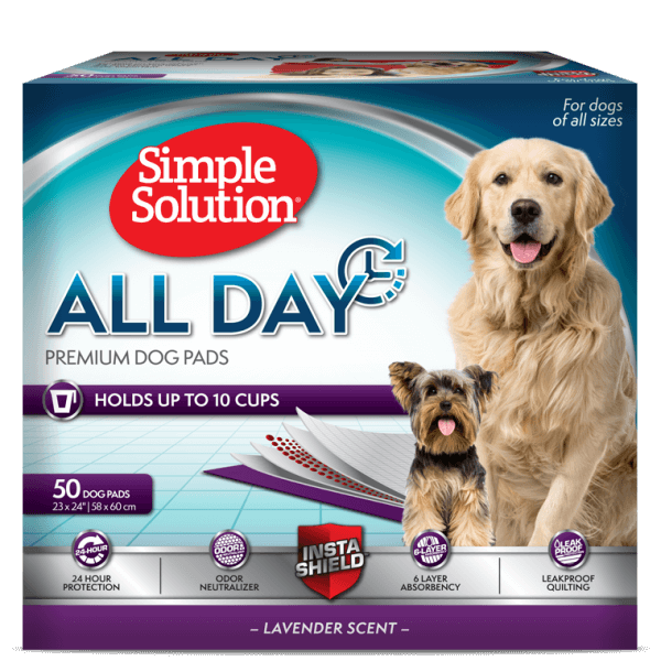 Simple Solution All Day Premium Dog Pads, з ароматом лаванди