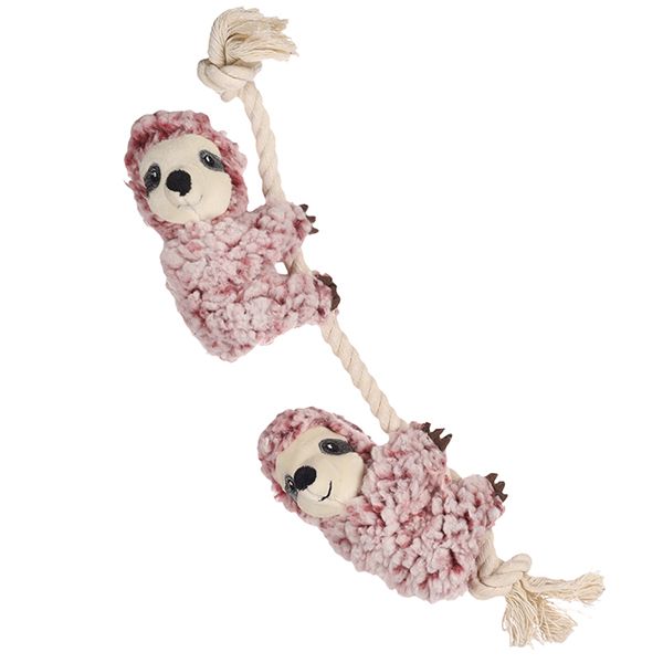 Flamingo Hangta Sloth with Rope Лінивець з канатом з пищалкою