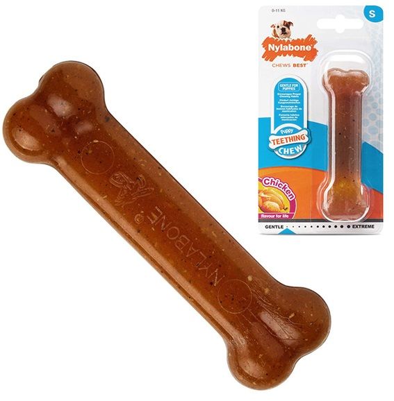 Nylabone Puppy Chew Bone кістка жувальна для цуценят, смак курки