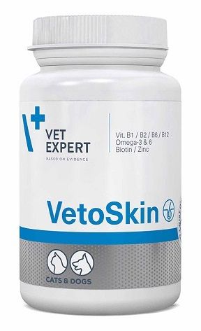 VetExpert VetoSkin Харчова добавка для здоров'я шкіри і шерсті кішок і собак