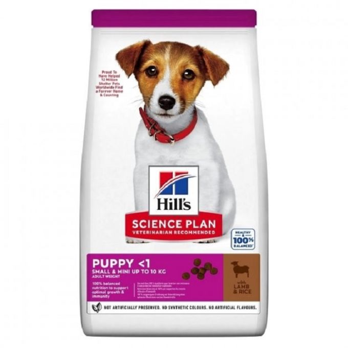 Hill's Science Plan Dog Puppy Small Miniature Lamb Rice, з ягням