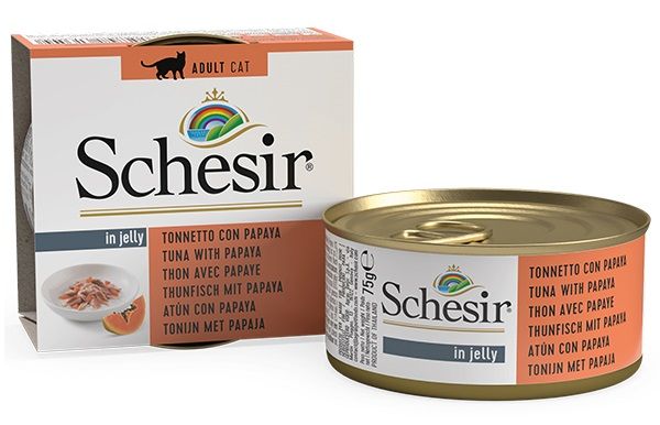 Schesir Cat Adult Tuna Papaya Wet, тунець з папайєю в желе