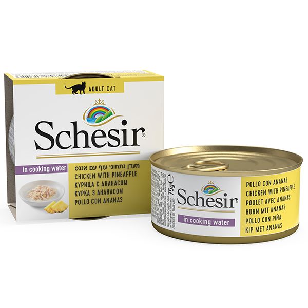Schesir Cat Adult Chicken Pineapple Wet, курка з ананасом