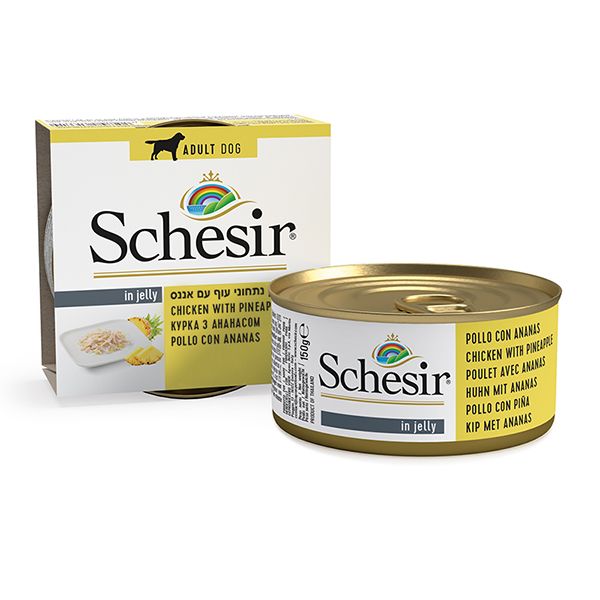 Schesir Dog Adult Chicken Pineapple Wet, курка з ананасом
