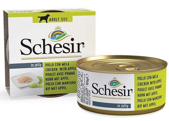 Schesir Dog Adult Chicken Аpple Wet, курка з яблуком
