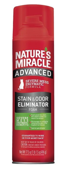 8in1 Nature’s Miracle Advanced Cat Stain and Odor Foam для усунення плям та запахів з посиленою формулою