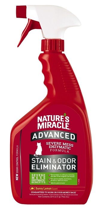 8in1 Natures Miracle ADV Cat Stain and Odor Elimin Spray Lemon для усунення плям та запахів від котів з посил. формулою