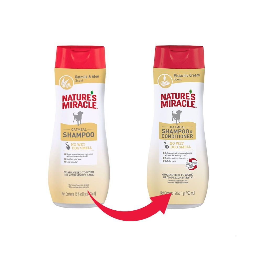 8in1 Nature’s Miracle 2in1 Shampoo and Conditioner з ароматом вівсяного молока та фісташки