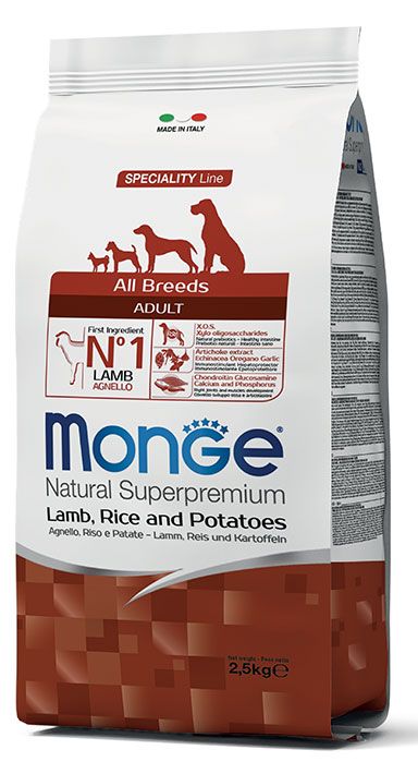 Monge Dog Adult All Breeds Lamb Rice