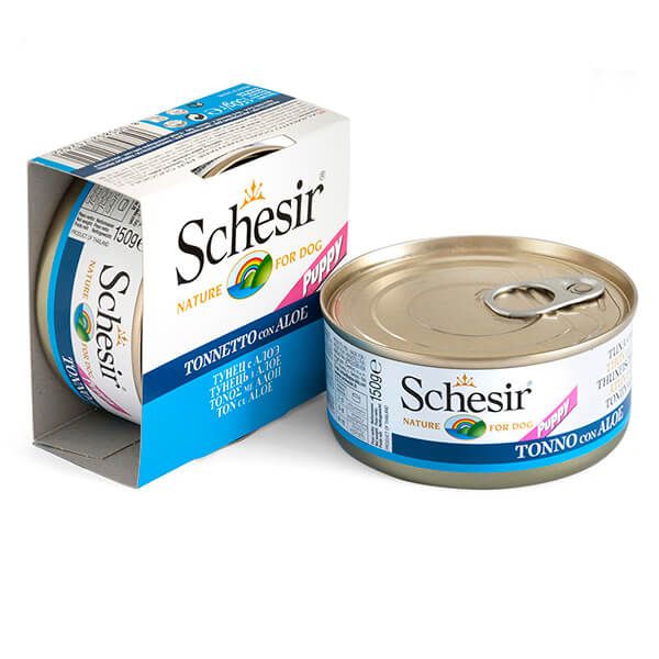 Schesir Dog Puppy Tuna Aloe Wet для цуценят, тунець з алое