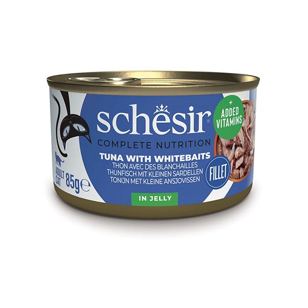 Schesir Cat Adult Tuna Whitebait Wet, тунец з анчоусами в желе