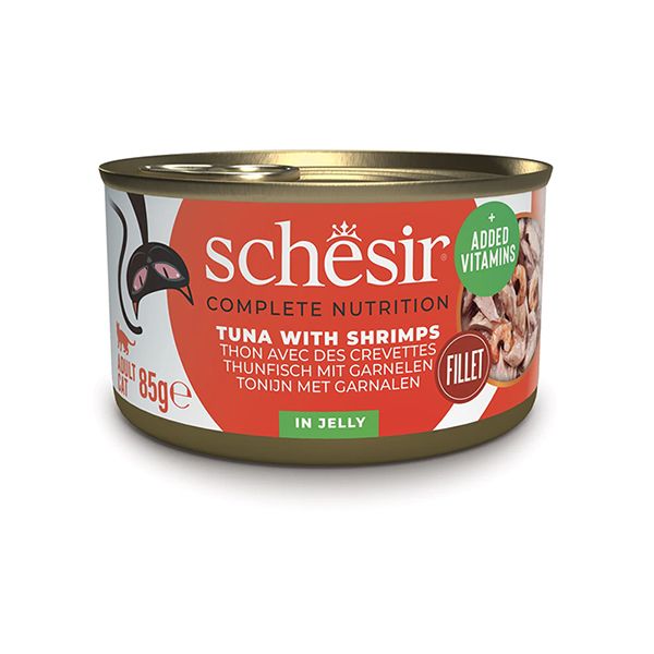 Schesir Cat Adult Tuna Prawns Wet, тунець з креветками