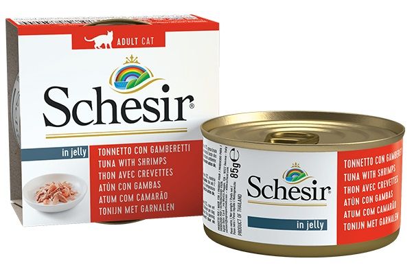 Schesir Cat Adult Tuna Prawns Wet, тунець з креветками