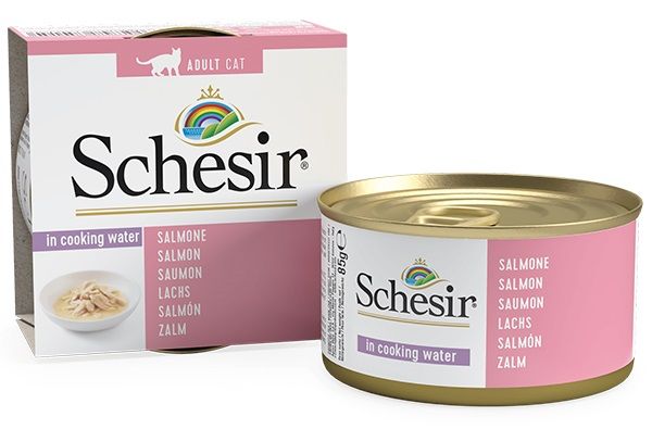 Schesir Cat Adult Salmon Natural Style Wet, лосось в бульйоні
