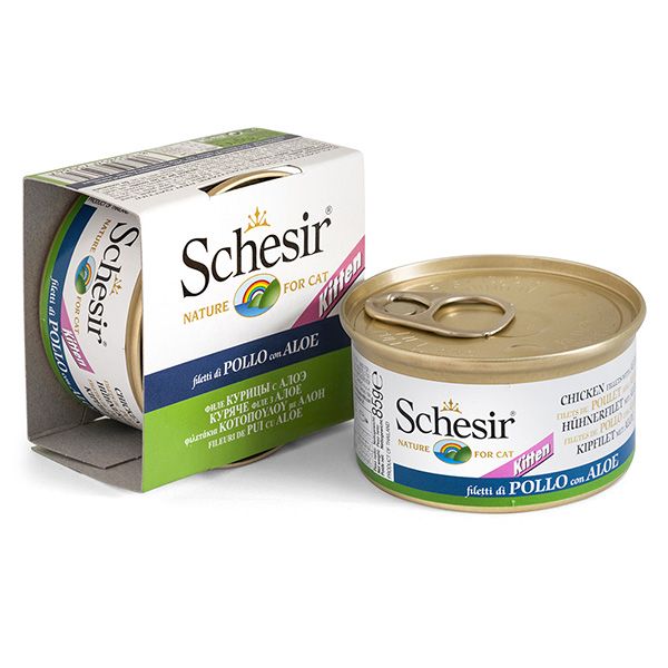 Schesir Caт Kitten Chicken Aloe Wet для кошенят, курка з алое