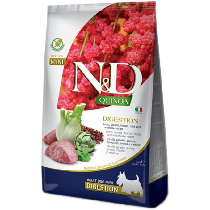 Farmina N&D (Quinoa) Digestion Adult Mini, з ягням