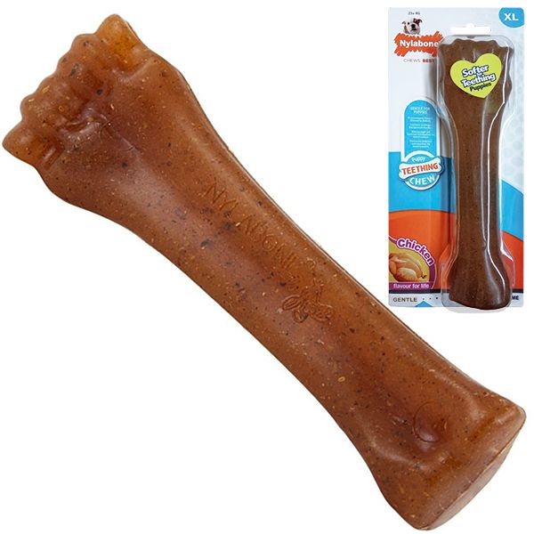 Nylabone Puppy Chew Bone кістка жувальна для цуценят, смак курки