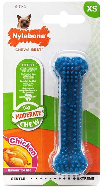 Nylabone Moderate Chew Dental Bone жувальна кістка, смак курки