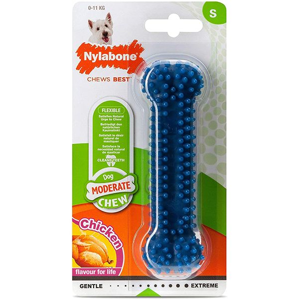 Nylabone Moderate Chew Dental Bone жувальна кістка, смак курки