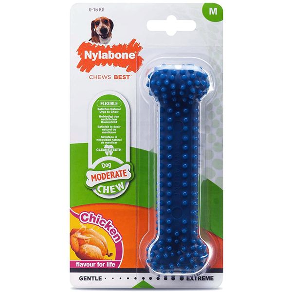 Nylabone Moderate Chew Dental Bone жувальна кістка, смак курки