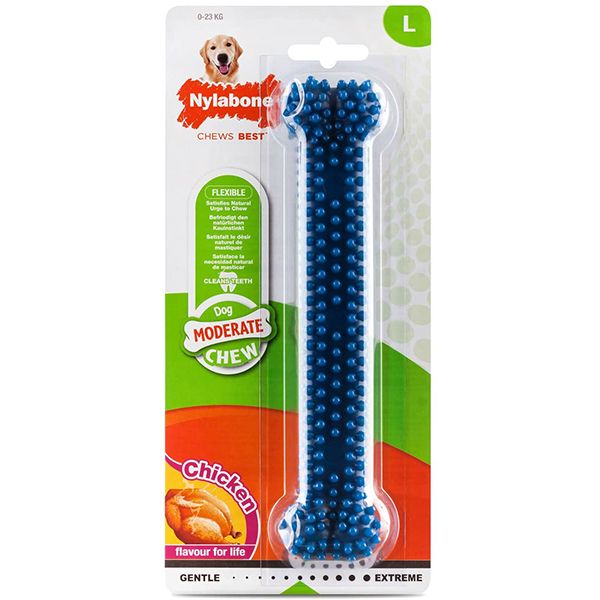 Nylabone Moderate Chew Dental Bone жувальна кістка, смак курки