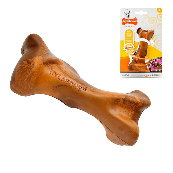 Nylabone Strong Chew Rubber Bone Beef with Gravy Кістка, смак яловичини з підливою