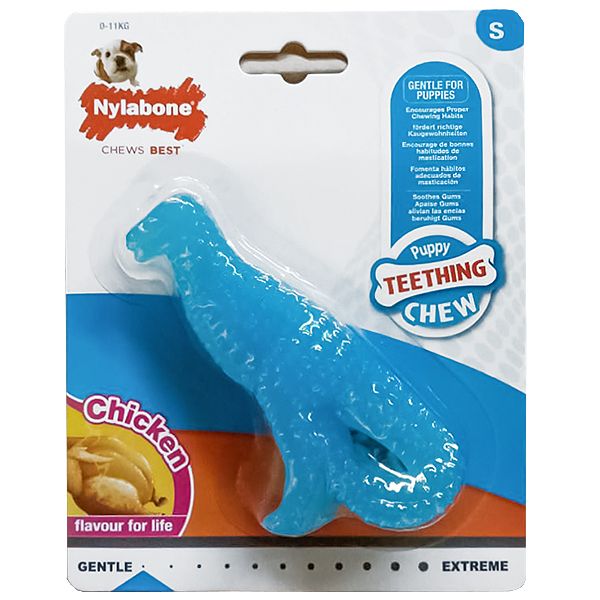Nylabone Puppy Chew Dinosaur жувальна для цуценят, смак курки