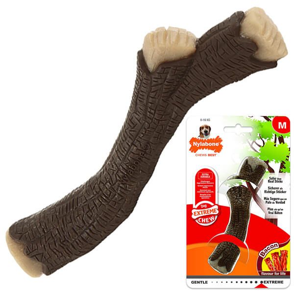 Nylabone Extreme Chew Wooden Stick жувальна, смак бекону