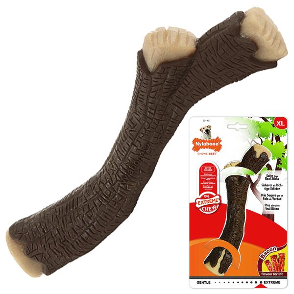 Nylabone Extreme Chew Wooden Stick жувальна, смак бекону