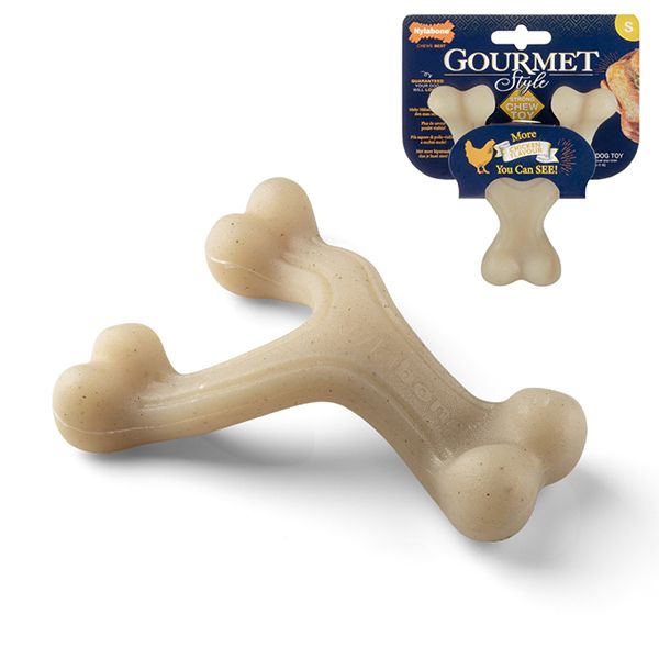 Nylabone Gourmet Wishbone Chicken Потрійна кістка, смак курки