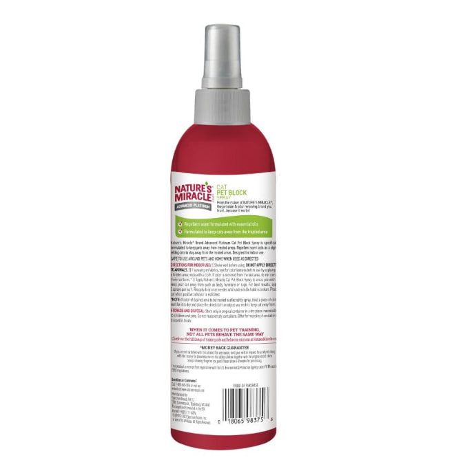 8in1 Natures Miracle Pet Block Спрей відлякуючий для кішок