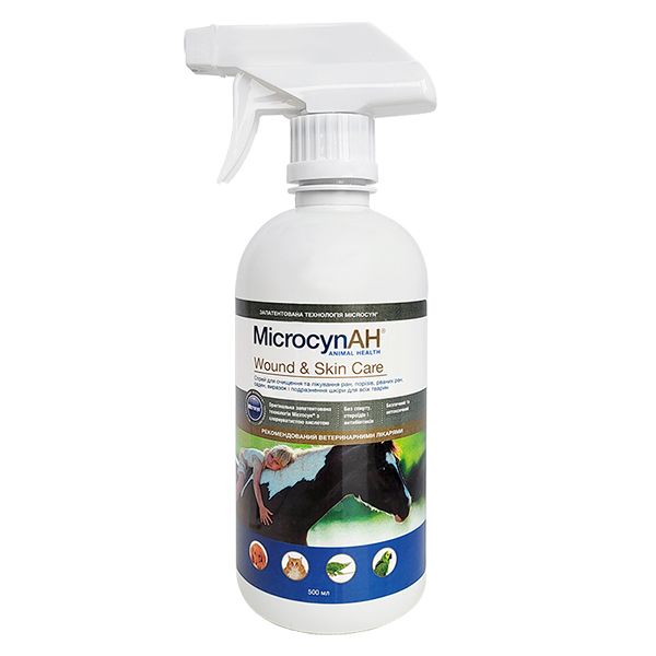 Microcyn Wound & Skin Care Spray спрей для обробки ран і догляду за шкірою всіх видів тварин