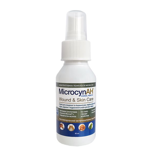 Microcyn Wound & Skin Care Spray спрей для обробки ран і догляду за шкірою всіх видів тварин