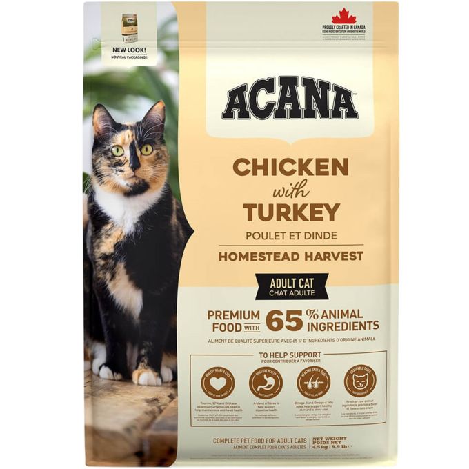 Acana Cat Homestead Harvest, з куркою та індичкою