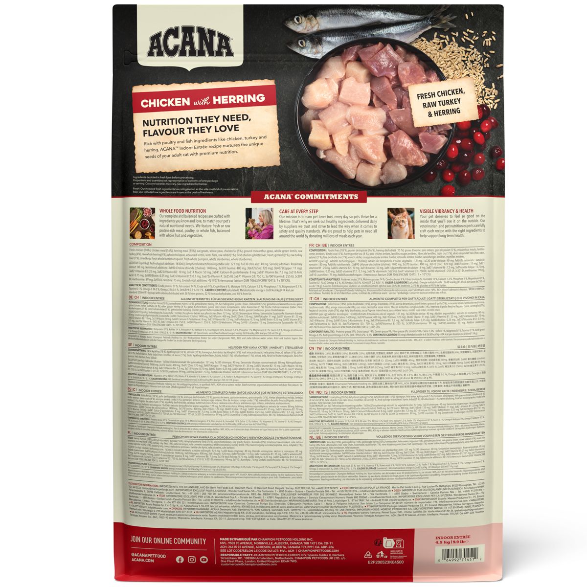 Acana Cat Indoor Entree, з куркою та оселедцем