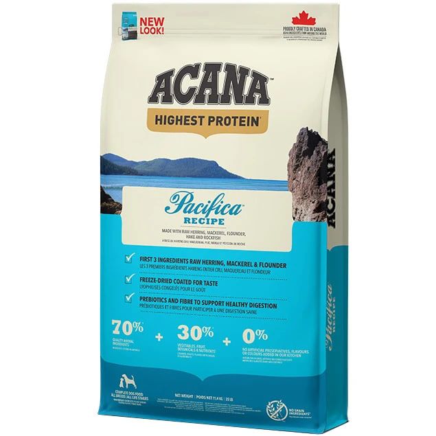 Acana Dog Pacifica Recipe, з оселедцем, макреллю та камбалою