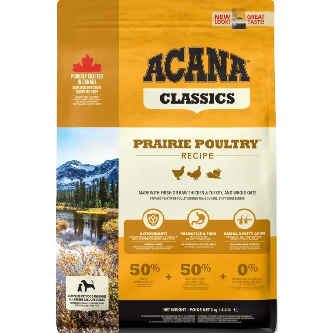 Acana Dog Prairie Poultry Recipe, з куркою та індичкою