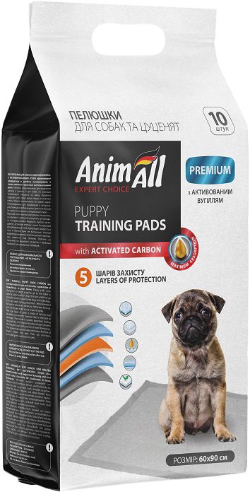 AnimAll Пелюшки з активованим вугіллям для собак 60х90 см