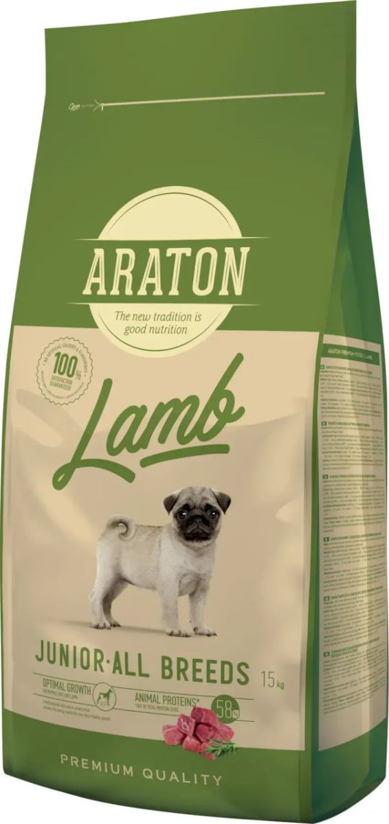 Araton Lamb Junior All Breeds, з ягнятиною і рисом для юніорів