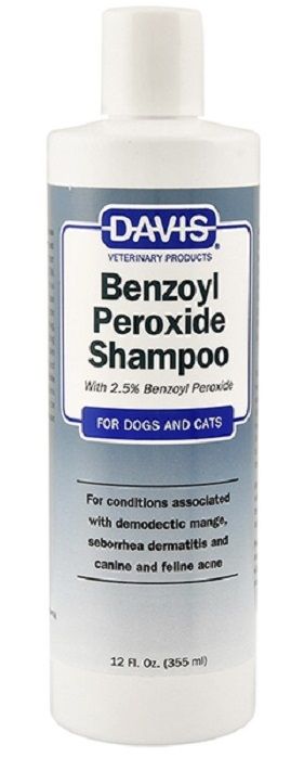 Davis Benzoyl Peroxide Shampoo Шампунь для собак і котів з демодекозом і дерматитами