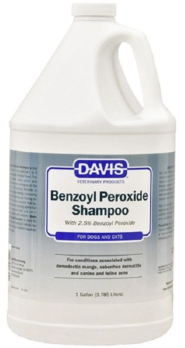 Davis Benzoyl Peroxide Shampoo Шампунь для собак і котів з демодекозом і дерматитами